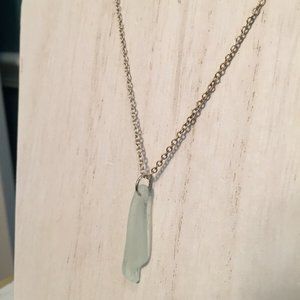 Genuine Sea Foam Green Sea Glass Pendant